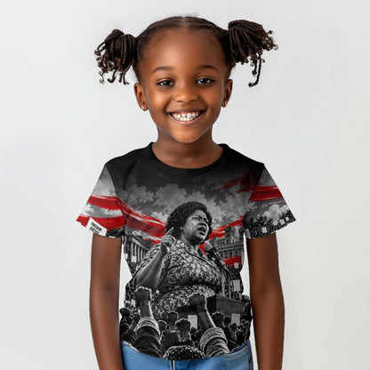 Fannie Lou Hamer Civil Rights Kid T shirt Voting Rights Activist Tribute Art