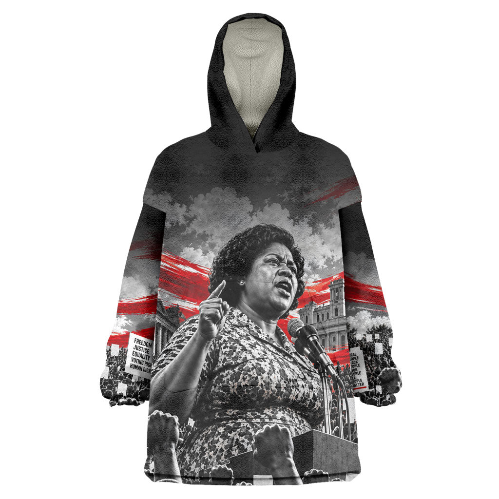 Fannie Lou Hamer Civil Rights Kid Wearable Blanket Hoodie Voting Rights Activist Tribute Art