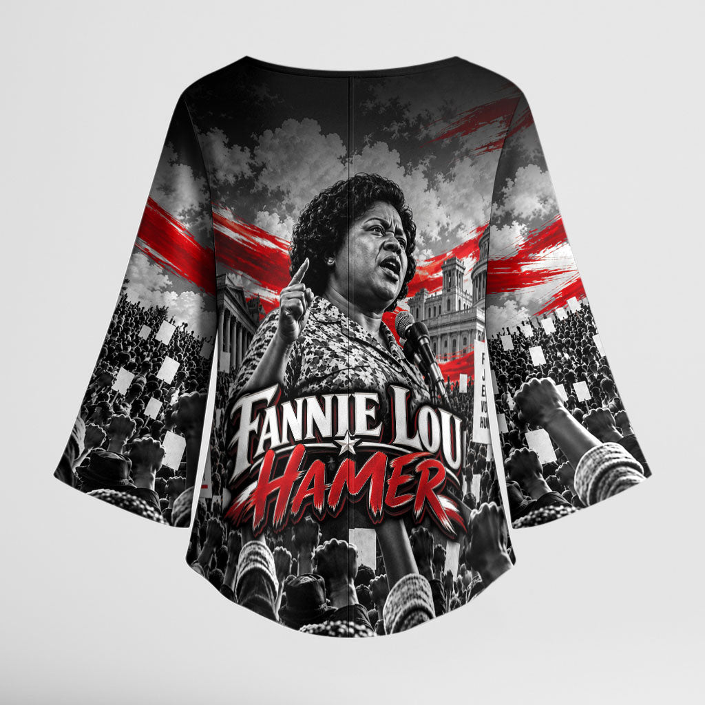 Fannie Lou Hamer Civil Rights Kimono Sleeve Blouse Voting Rights Activist Tribute Art