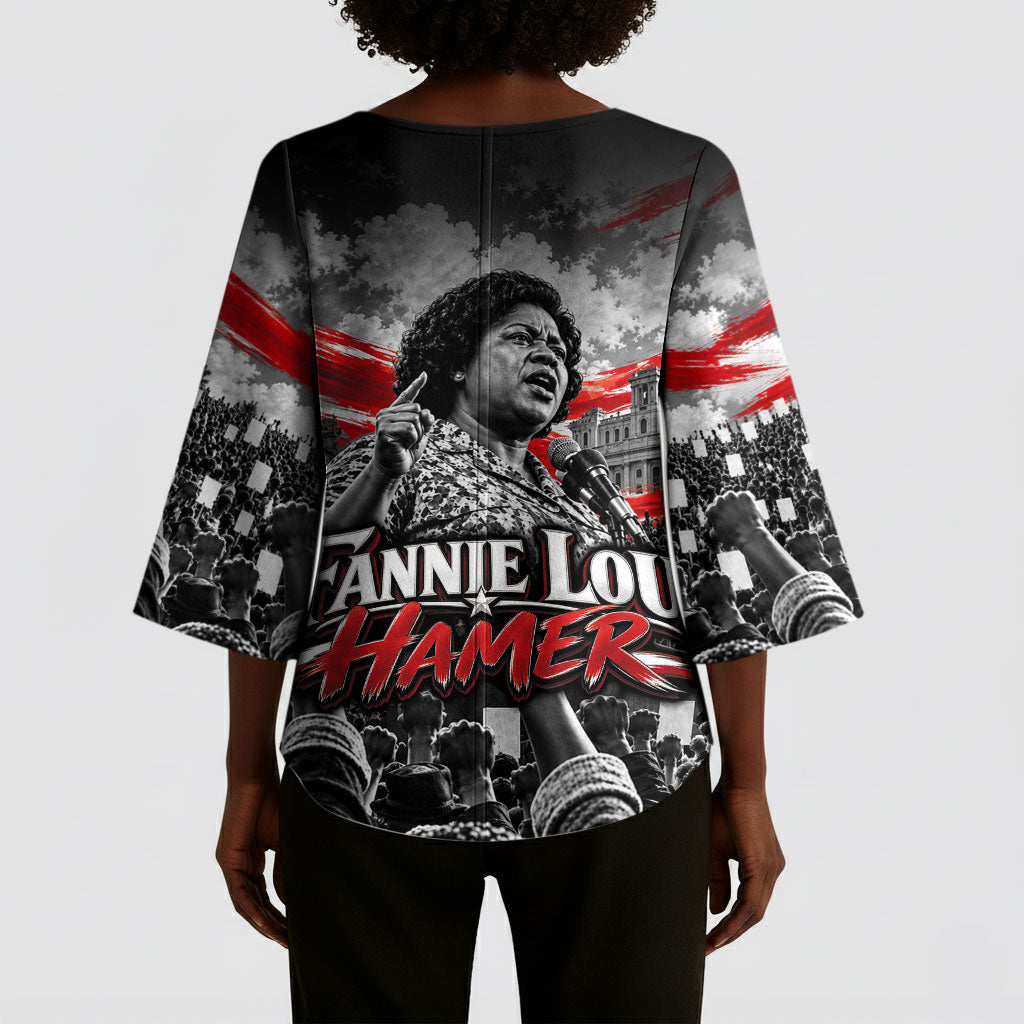 Fannie Lou Hamer Civil Rights Kimono Sleeve Blouse Voting Rights Activist Tribute Art
