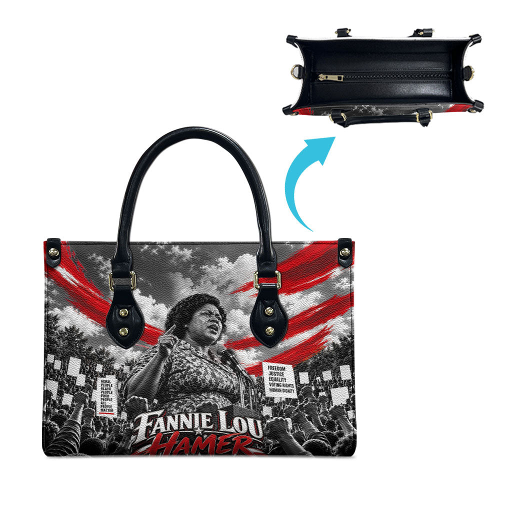 Fannie Lou Hamer Civil Rights Leather Bag Voting Rights Activist Tribute Art