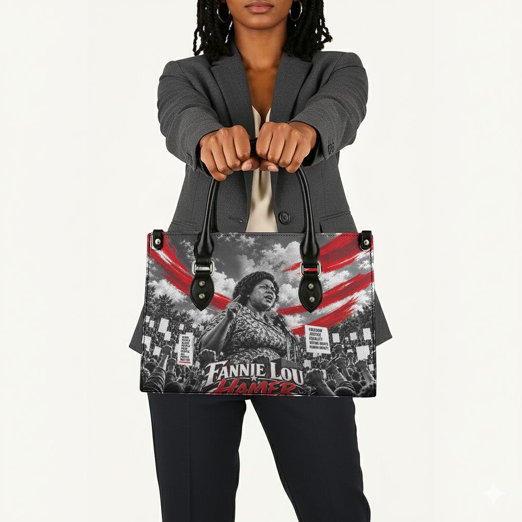 Fannie Lou Hamer Civil Rights Leather Bag Voting Rights Activist Tribute Art