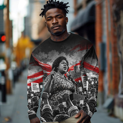 Fannie Lou Hamer Civil Rights Long Sleeve Shirt Voting Rights Activist Tribute Art