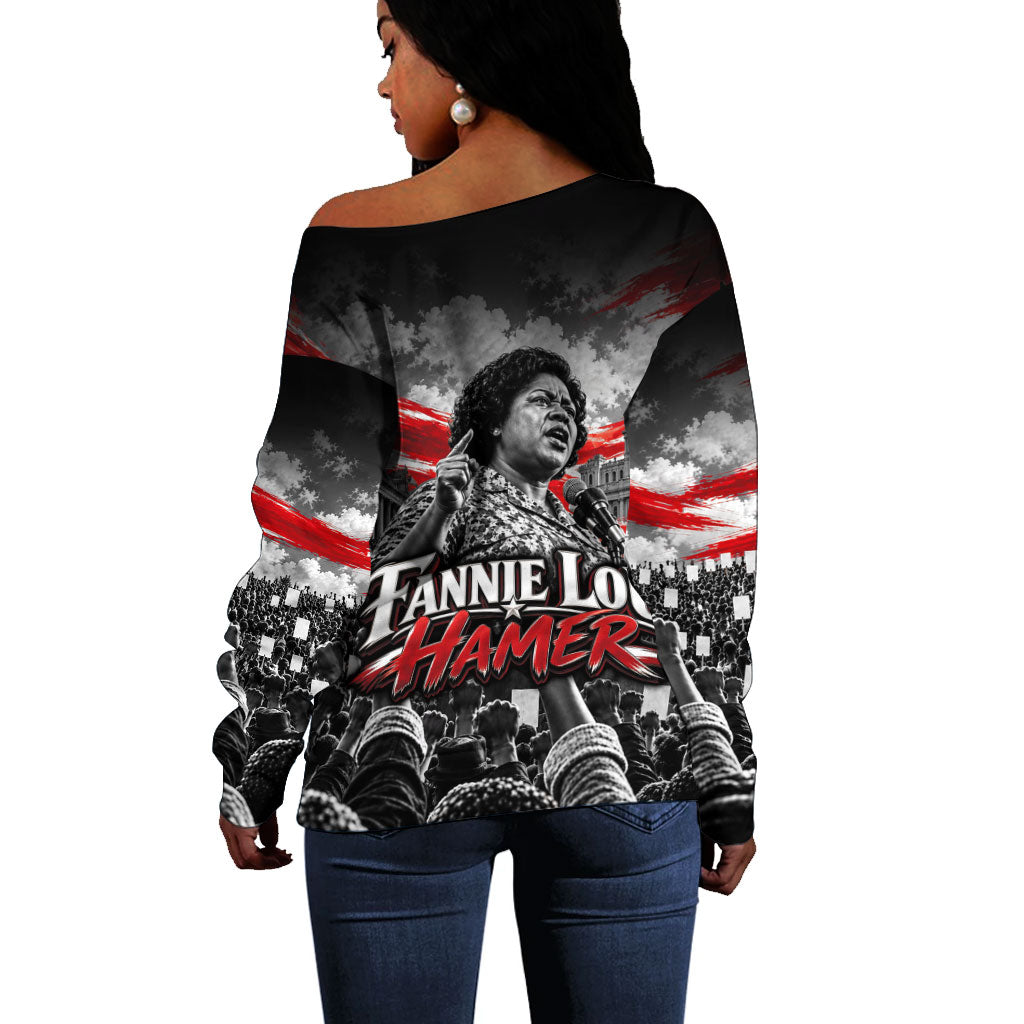 Fannie Lou Hamer Civil Rights Off Shoulder Sweater Voting Rights Activist Tribute Art