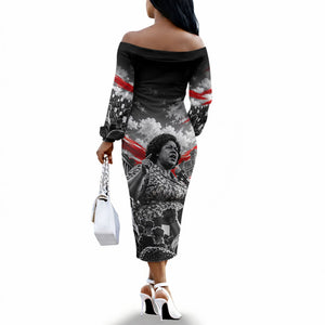 Fannie Lou Hamer Civil Rights Off The Shoulder Long Sleeve Dress Voting Rights Activist Tribute Art