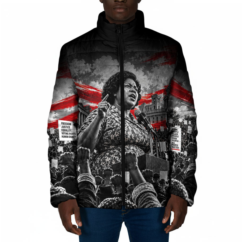 Fannie Lou Hamer Civil Rights Padded Jacket Voting Rights Activist Tribute Art