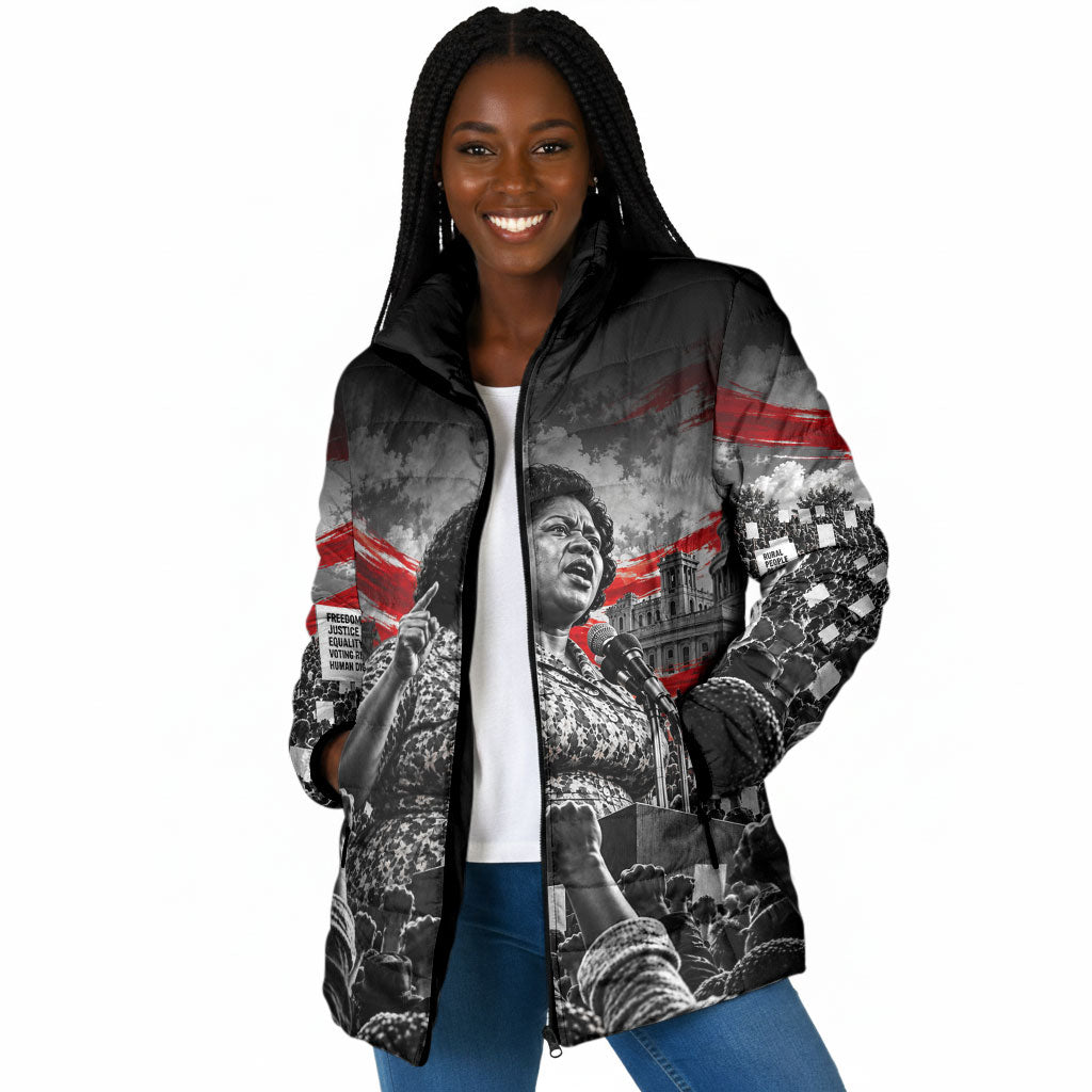Fannie Lou Hamer Civil Rights Padded Jacket Voting Rights Activist Tribute Art
