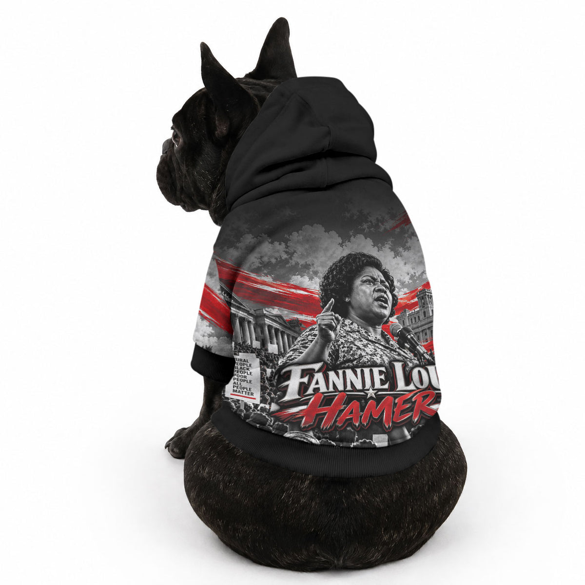 Fannie Lou Hamer Civil Rights Pet Hoodie Voting Rights Activist Tribute Art