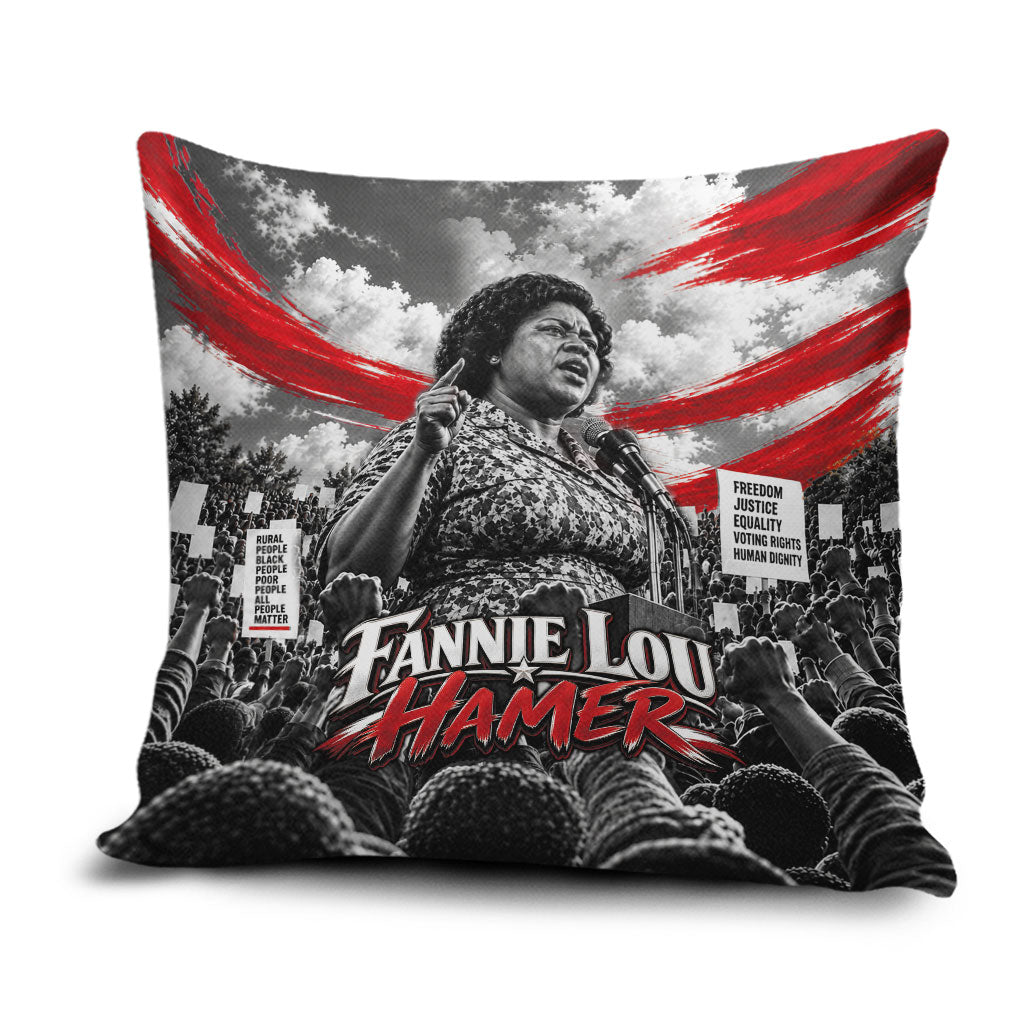 Fannie Lou Hamer Civil Rights Pillow Cover Voting Rights Activist Tribute Art
