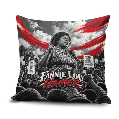 Fannie Lou Hamer Civil Rights Pillow Cover Voting Rights Activist Tribute Art