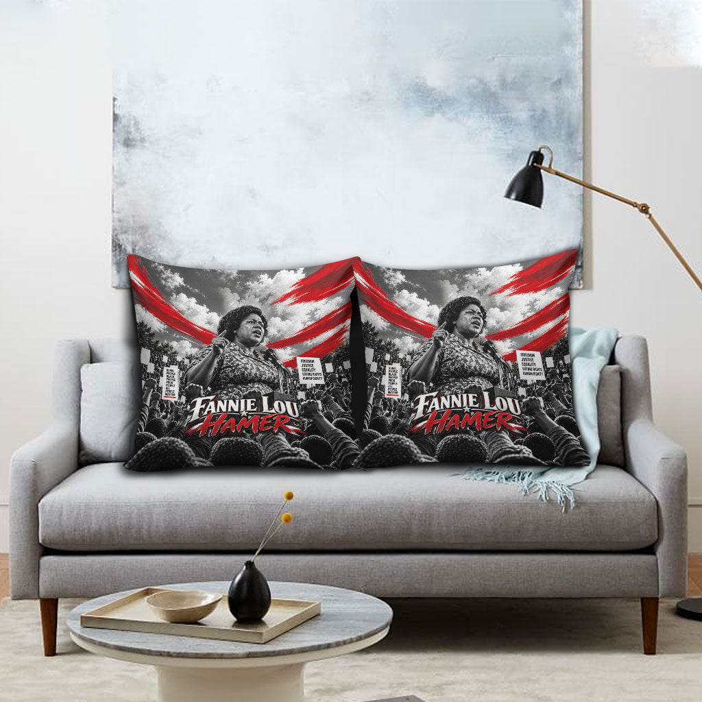 Fannie Lou Hamer Civil Rights Pillow Cover Voting Rights Activist Tribute Art