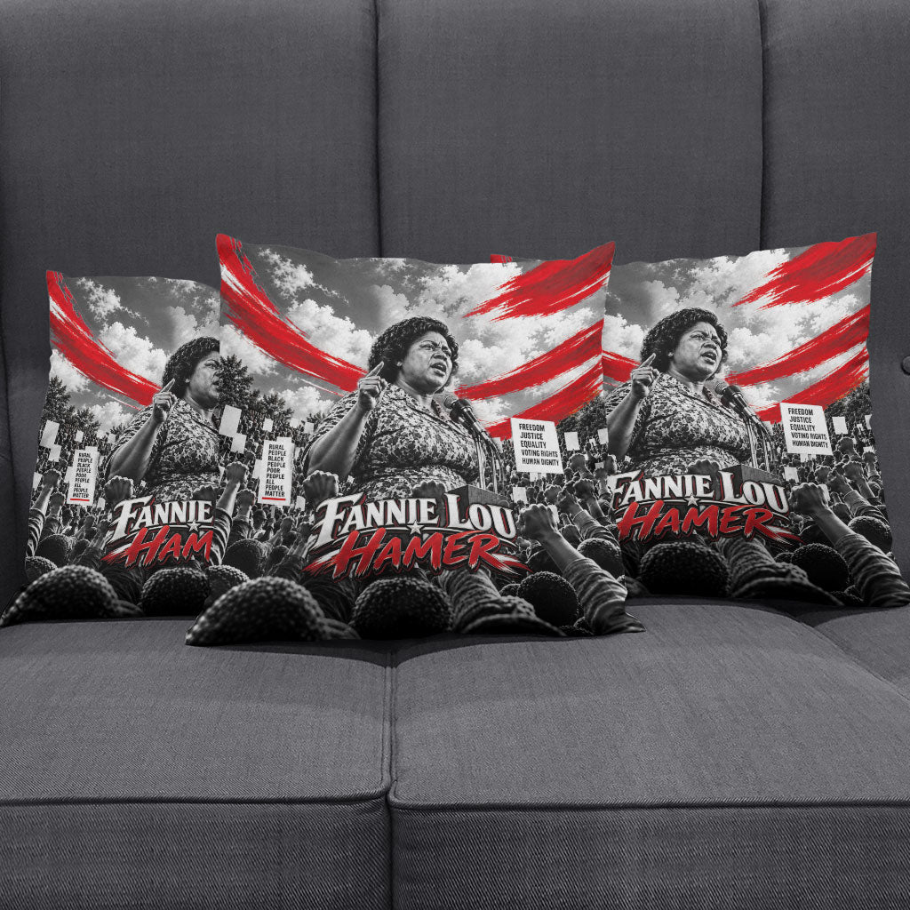 Fannie Lou Hamer Civil Rights Pillow Cover Voting Rights Activist Tribute Art