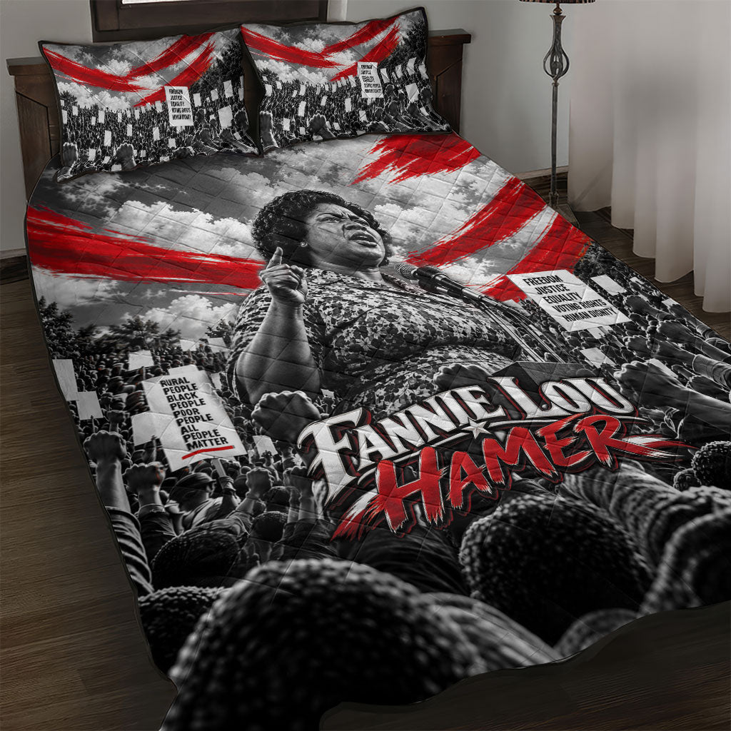 Fannie Lou Hamer Civil Rights Quilt Bed Set Voting Rights Activist Tribute Art