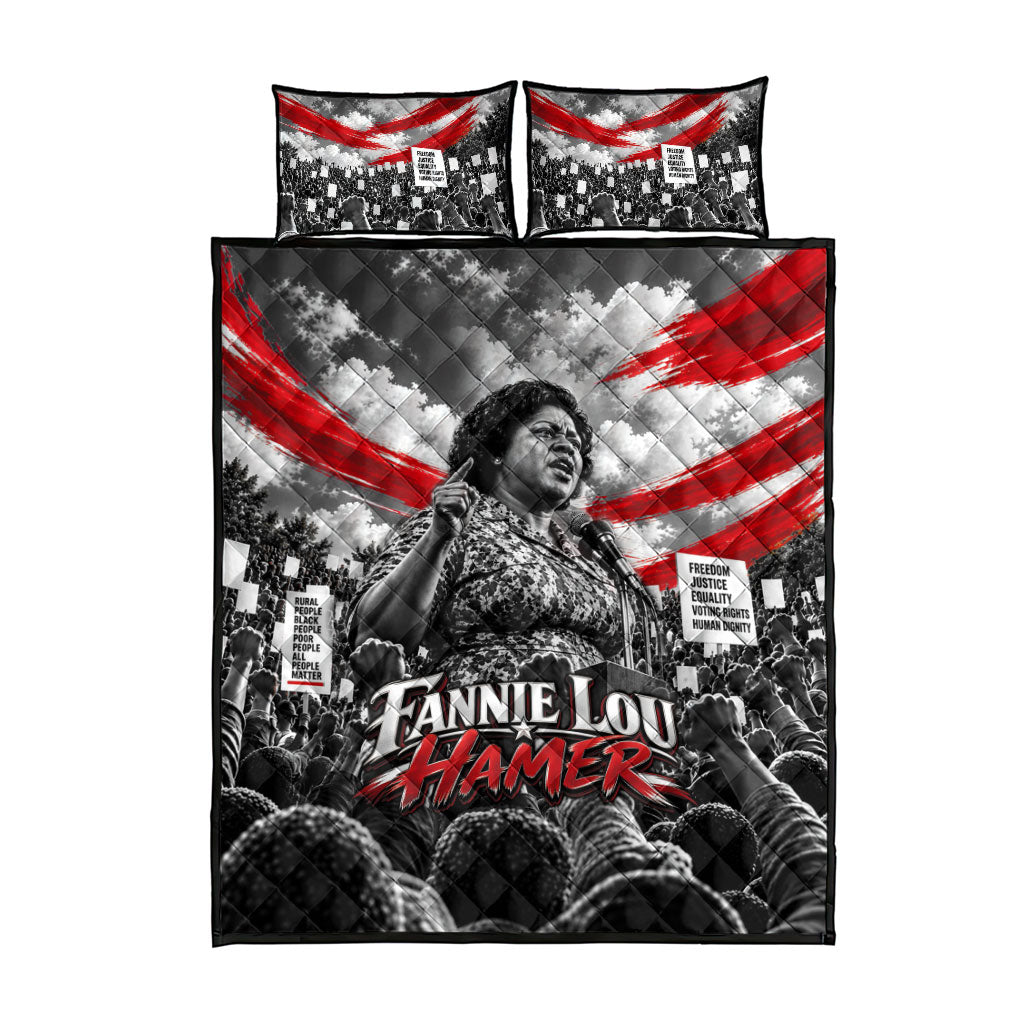 Fannie Lou Hamer Civil Rights Quilt Bed Set Voting Rights Activist Tribute Art
