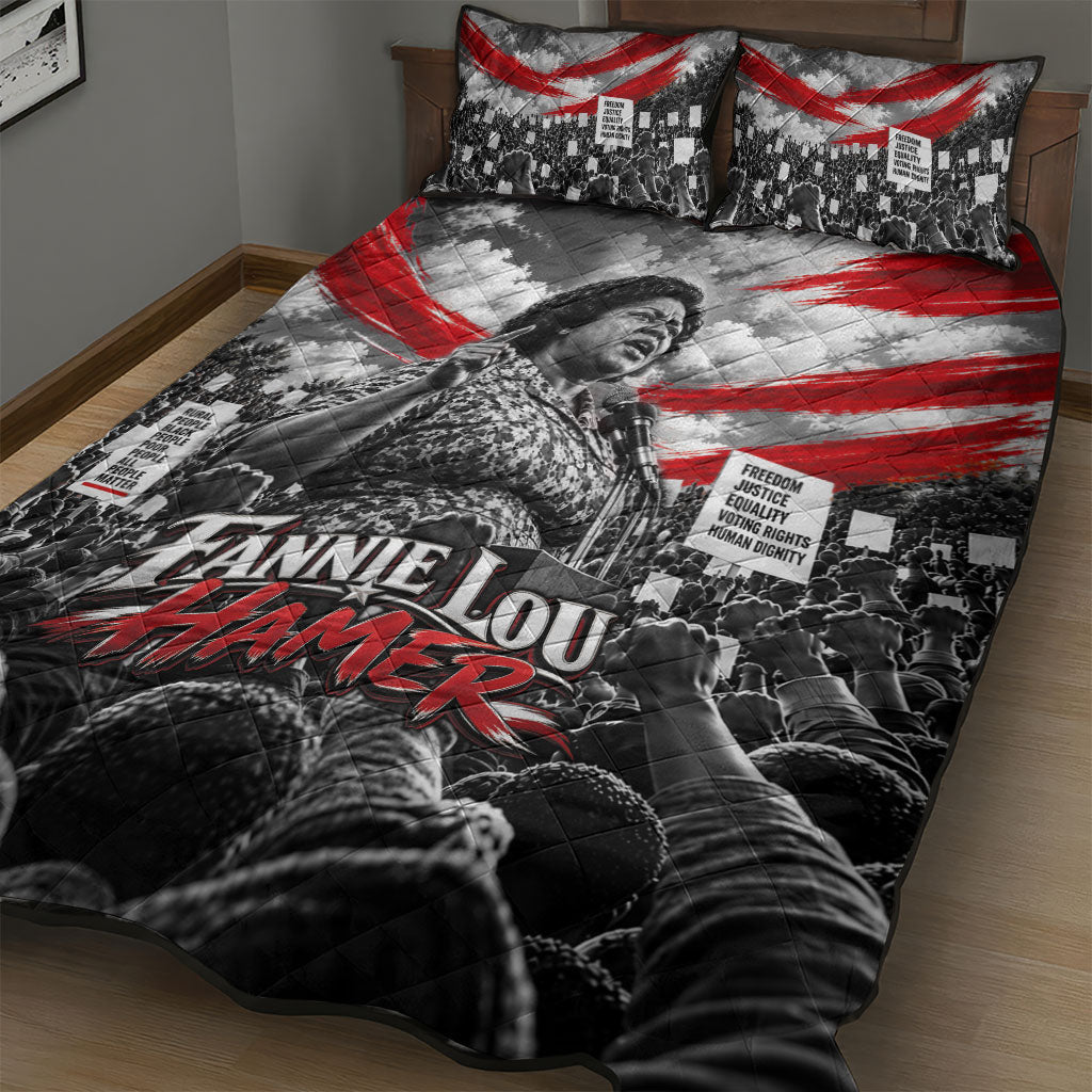 Fannie Lou Hamer Civil Rights Quilt Bed Set Voting Rights Activist Tribute Art
