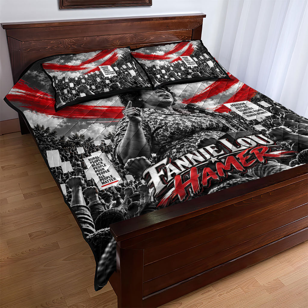 Fannie Lou Hamer Civil Rights Quilt Bed Set Voting Rights Activist Tribute Art