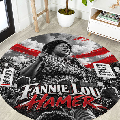 Fannie Lou Hamer Civil Rights Round Carpet Voting Rights Activist Tribute Art