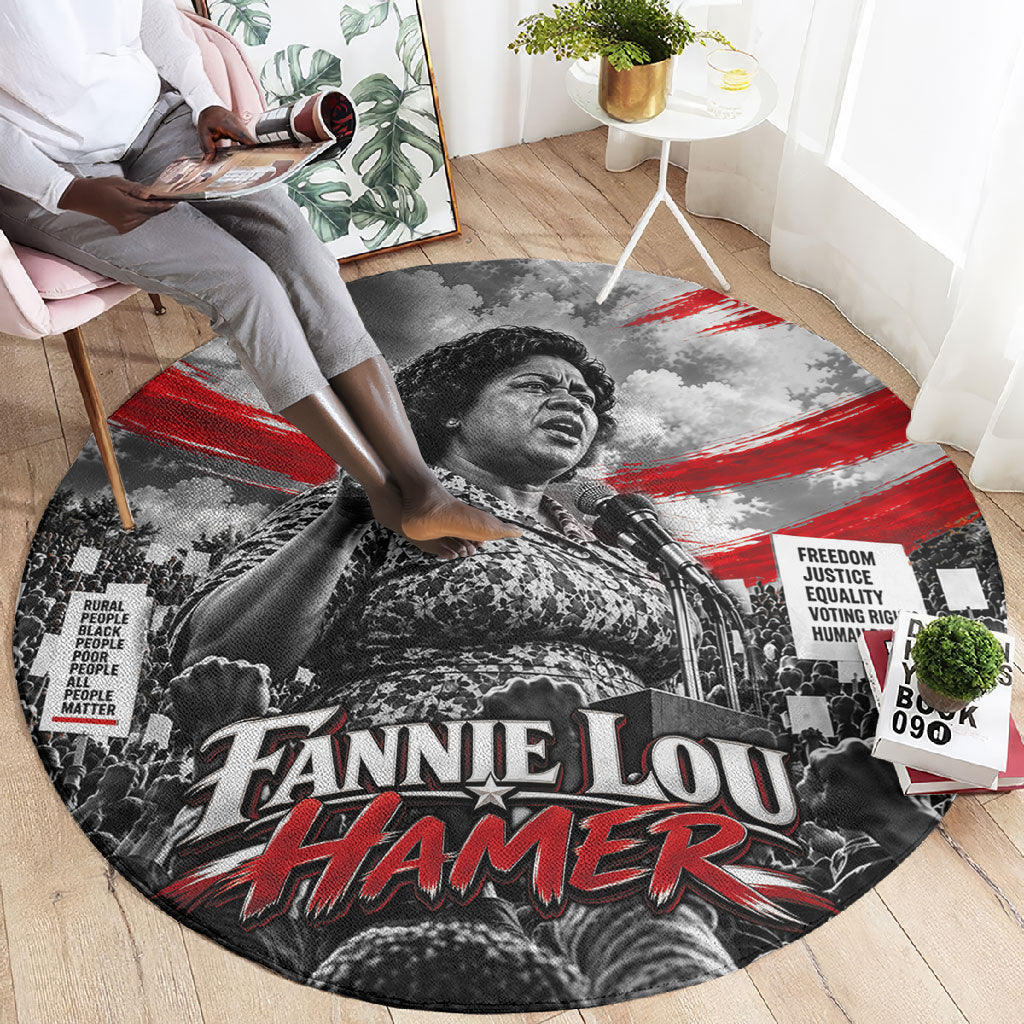 Fannie Lou Hamer Civil Rights Round Carpet Voting Rights Activist Tribute Art