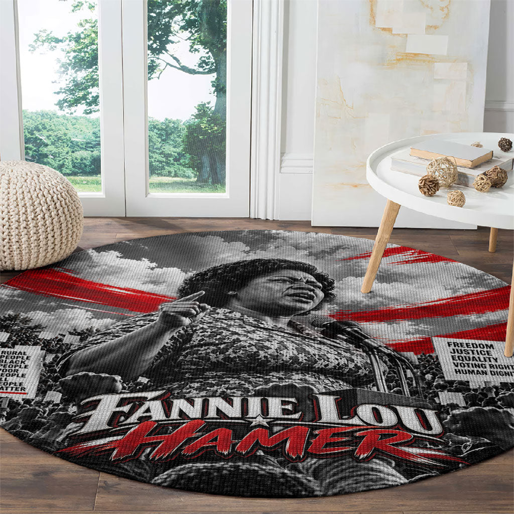 Fannie Lou Hamer Civil Rights Round Carpet Voting Rights Activist Tribute Art