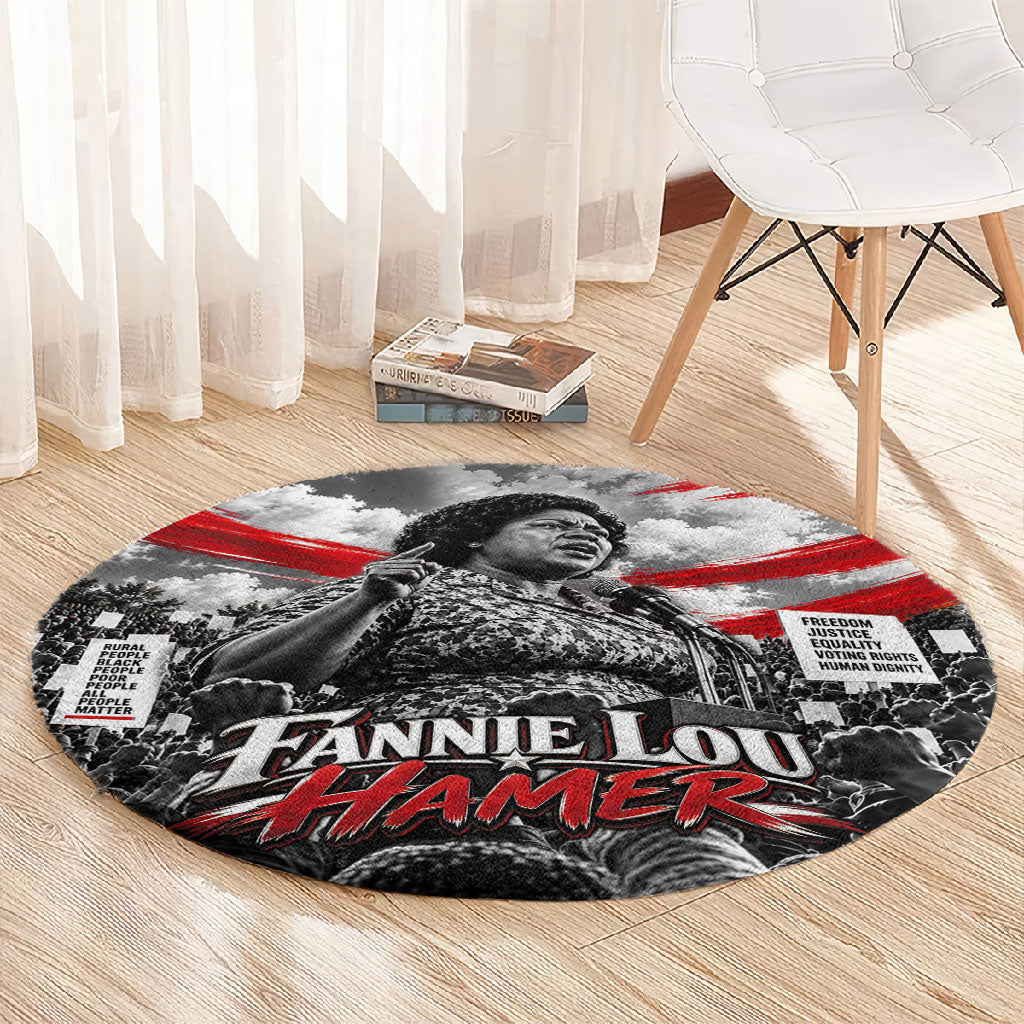 Fannie Lou Hamer Civil Rights Round Carpet Voting Rights Activist Tribute Art