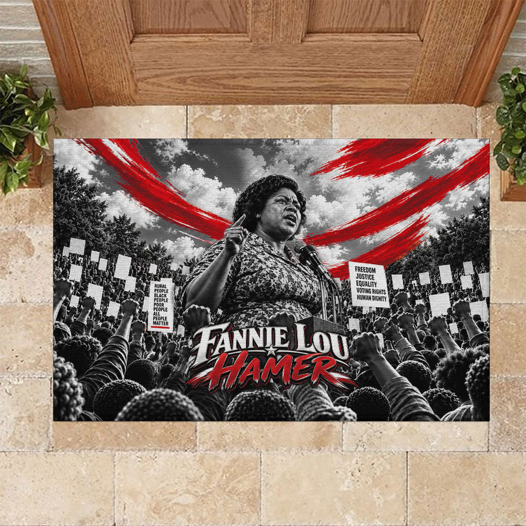 Fannie Lou Hamer Civil Rights Rubber Doormat Voting Rights Activist Tribute Art
