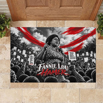 Fannie Lou Hamer Civil Rights Rubber Doormat Voting Rights Activist Tribute Art