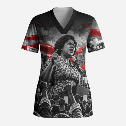 Fannie Lou Hamer Civil Rights Scrub Top Voting Rights Activist Tribute Art