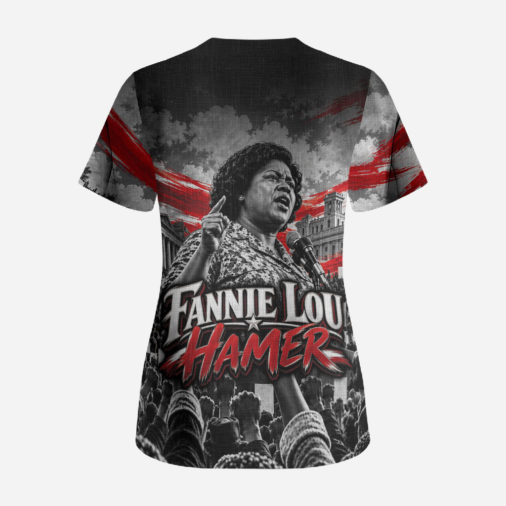 Fannie Lou Hamer Civil Rights Scrub Top Voting Rights Activist Tribute Art