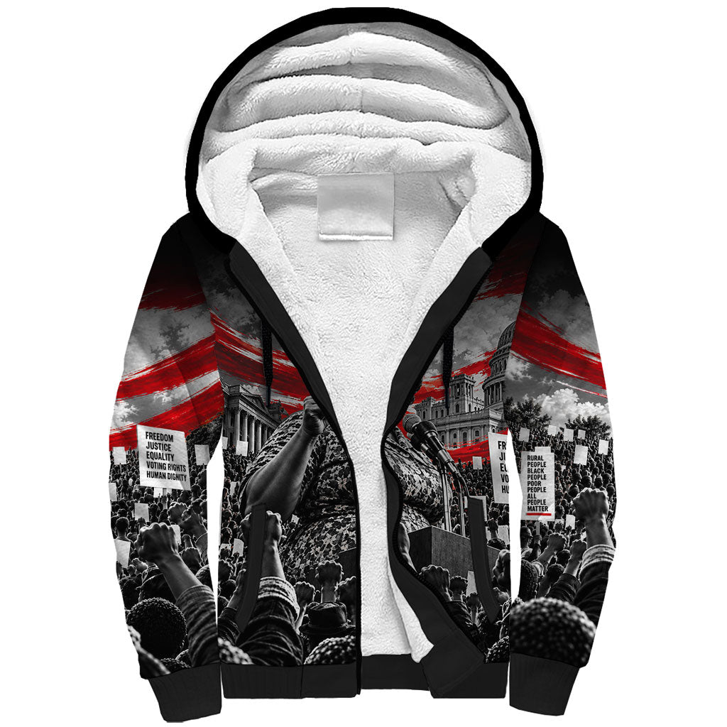 Fannie Lou Hamer Civil Rights Sherpa Hoodie Voting Rights Activist Tribute Art