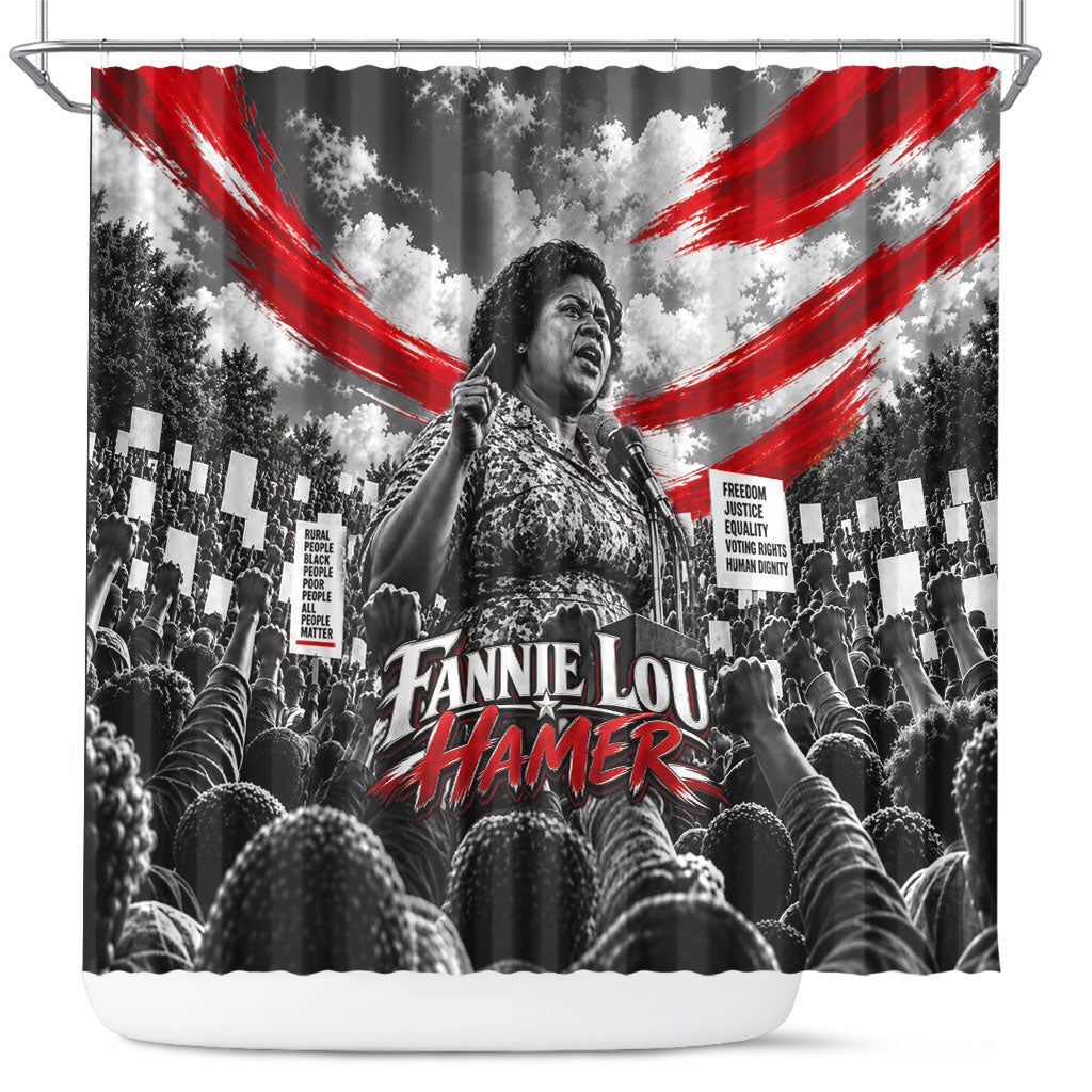 Fannie Lou Hamer Civil Rights Shower Curtain Voting Rights Activist Tribute Art