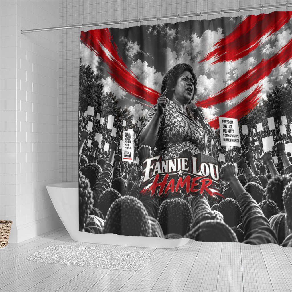 Fannie Lou Hamer Civil Rights Shower Curtain Voting Rights Activist Tribute Art