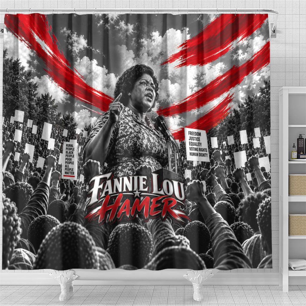 Fannie Lou Hamer Civil Rights Shower Curtain Voting Rights Activist Tribute Art
