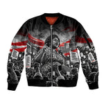 Fannie Lou Hamer Civil Rights Sleeve Zip Bomber Jacket Voting Rights Activist Tribute Art