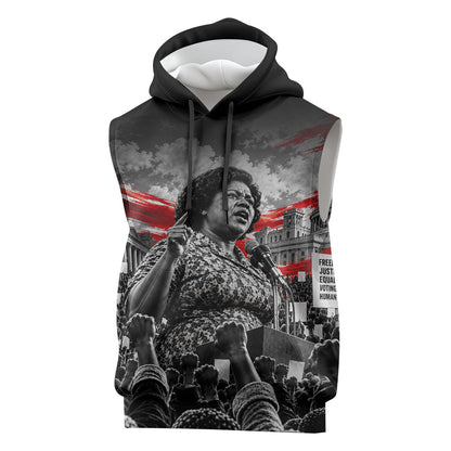 Fannie Lou Hamer Civil Rights Sleeveless Hoodie Voting Rights Activist Tribute Art