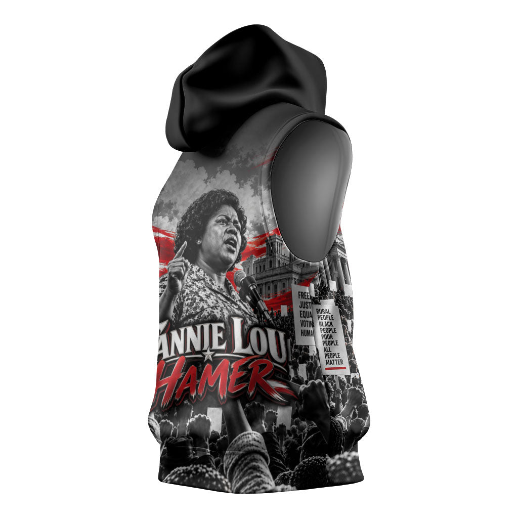 Fannie Lou Hamer Civil Rights Sleeveless Hoodie Voting Rights Activist Tribute Art