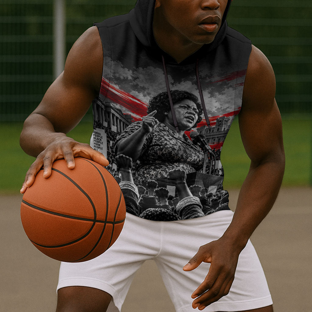 Fannie Lou Hamer Civil Rights Sleeveless Hoodie Voting Rights Activist Tribute Art