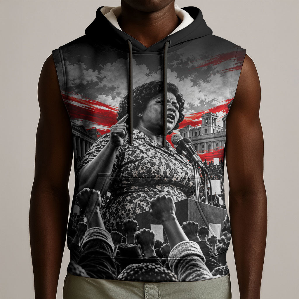 Fannie Lou Hamer Civil Rights Sleeveless Hoodie Voting Rights Activist Tribute Art