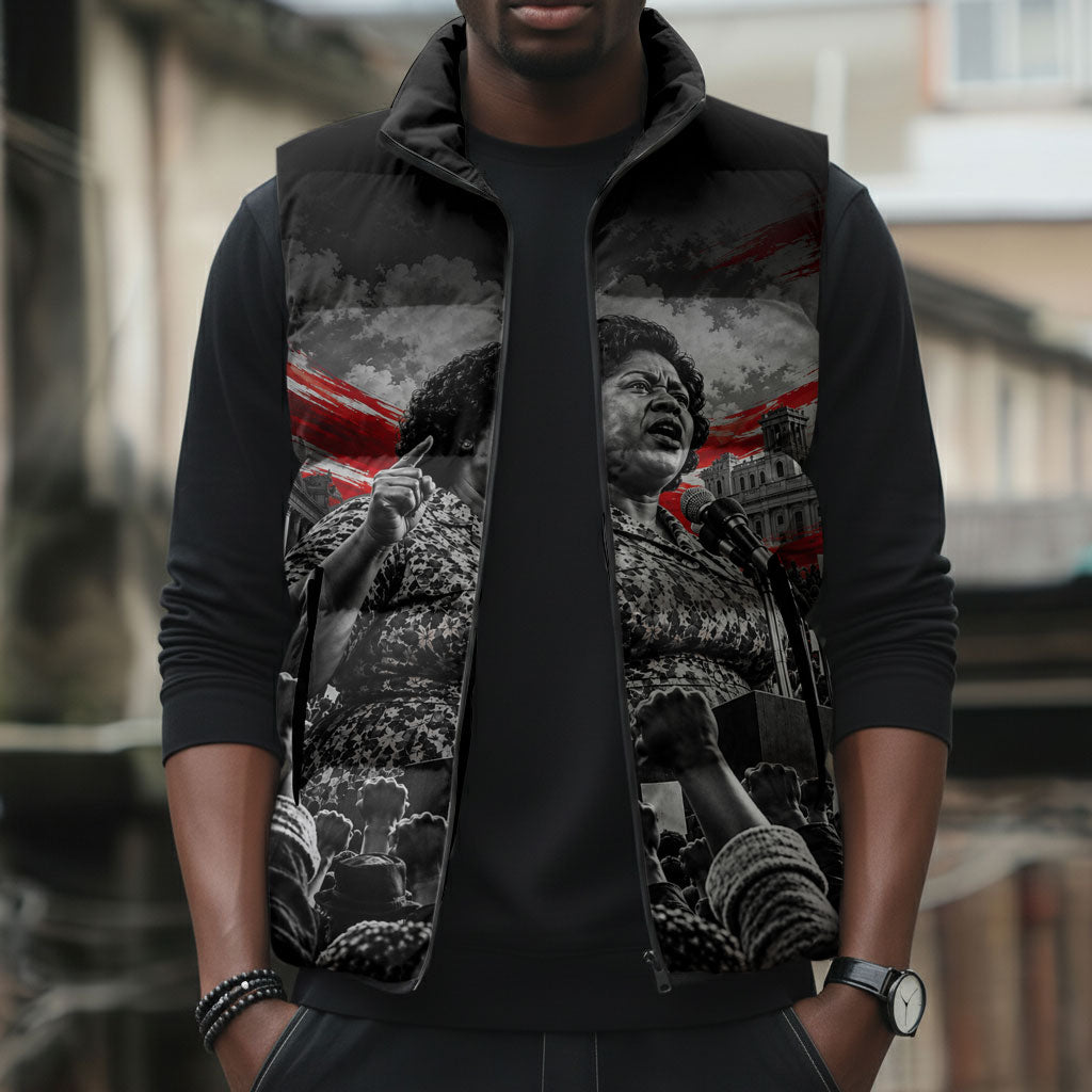 Fannie Lou Hamer Civil Rights Sleeveless Puffer Jacket Voting Rights Activist Tribute Art