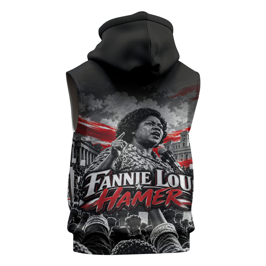 Fannie Lou Hamer Civil Rights Sleeveless Zip Hoodie Voting Rights Activist Tribute Art