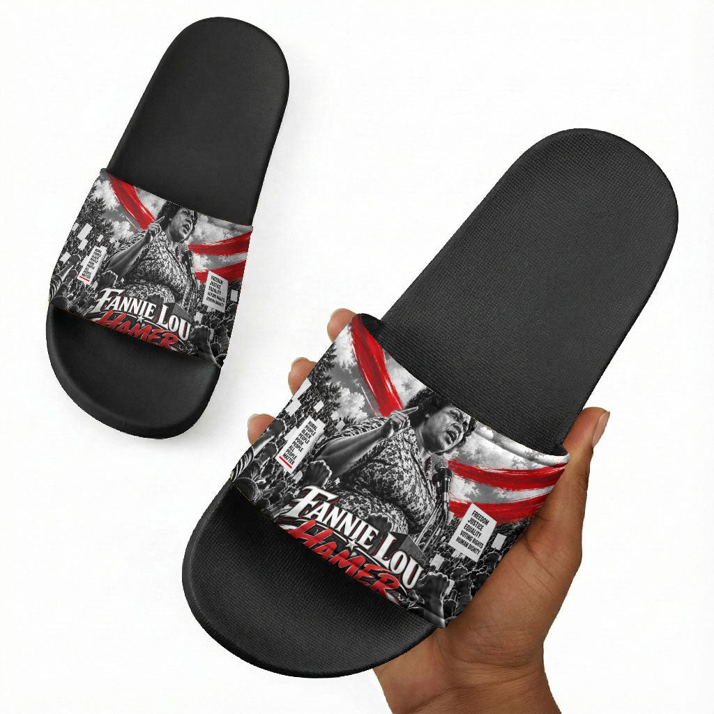 Fannie Lou Hamer Civil Rights Slide Sandals Voting Rights Activist Tribute Art