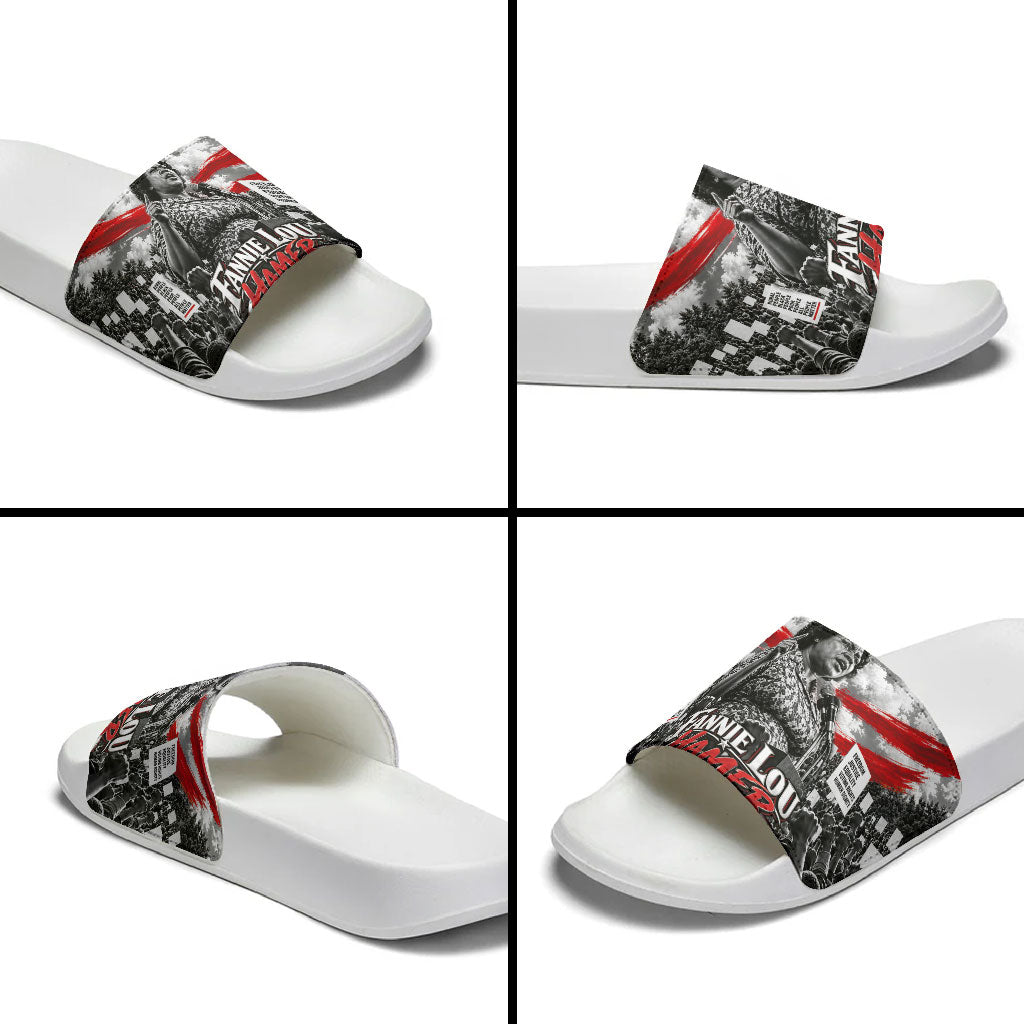 Fannie Lou Hamer Civil Rights Slide Sandals Voting Rights Activist Tribute Art
