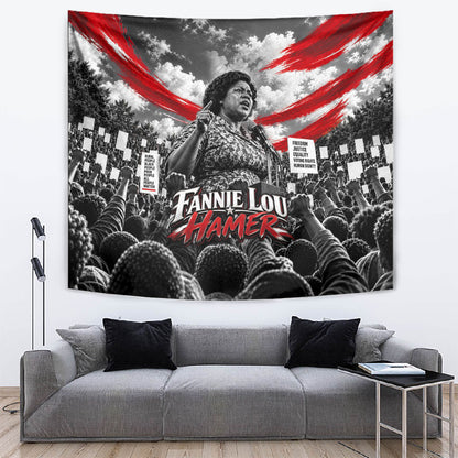 Fannie Lou Hamer Civil Rights Tapestry Voting Rights Activist Tribute Art
