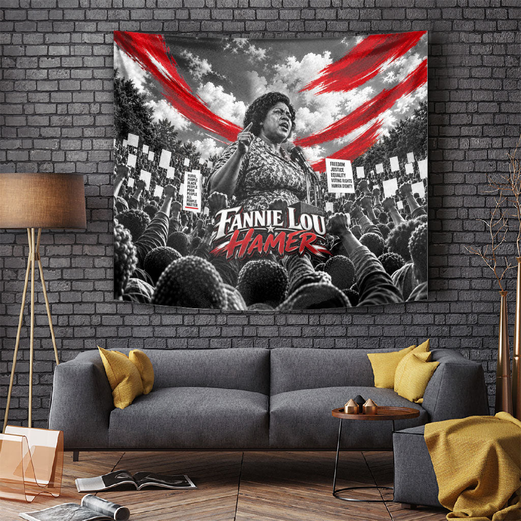 Fannie Lou Hamer Civil Rights Tapestry Voting Rights Activist Tribute Art