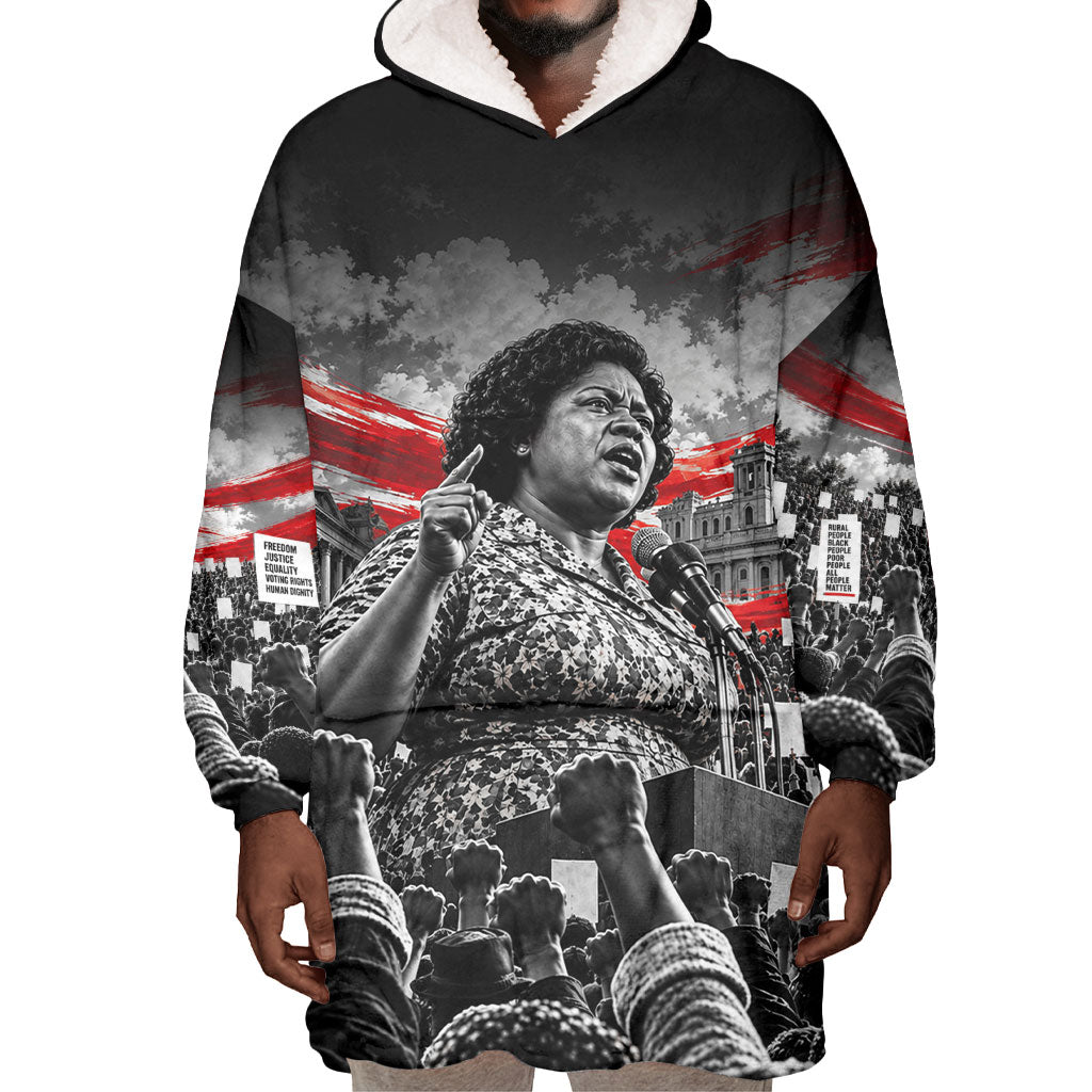 Fannie Lou Hamer Civil Rights Wearable Blanket Hoodie Voting Rights Activist Tribute Art