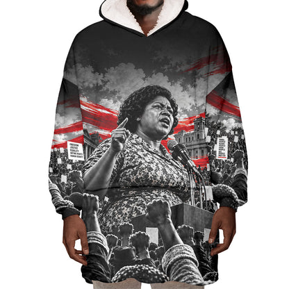 Fannie Lou Hamer Civil Rights Wearable Blanket Hoodie Voting Rights Activist Tribute Art