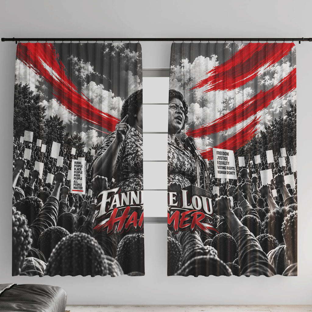 Fannie Lou Hamer Civil Rights Window Curtain Voting Rights Activist Tribute Art