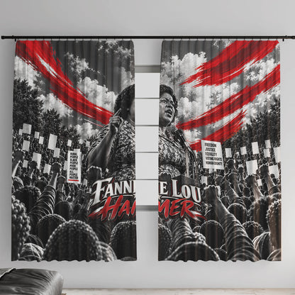 Fannie Lou Hamer Civil Rights Window Curtain Voting Rights Activist Tribute Art