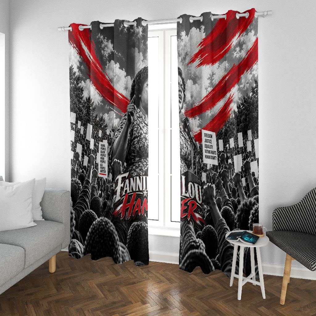 Fannie Lou Hamer Civil Rights Window Curtain Voting Rights Activist Tribute Art
