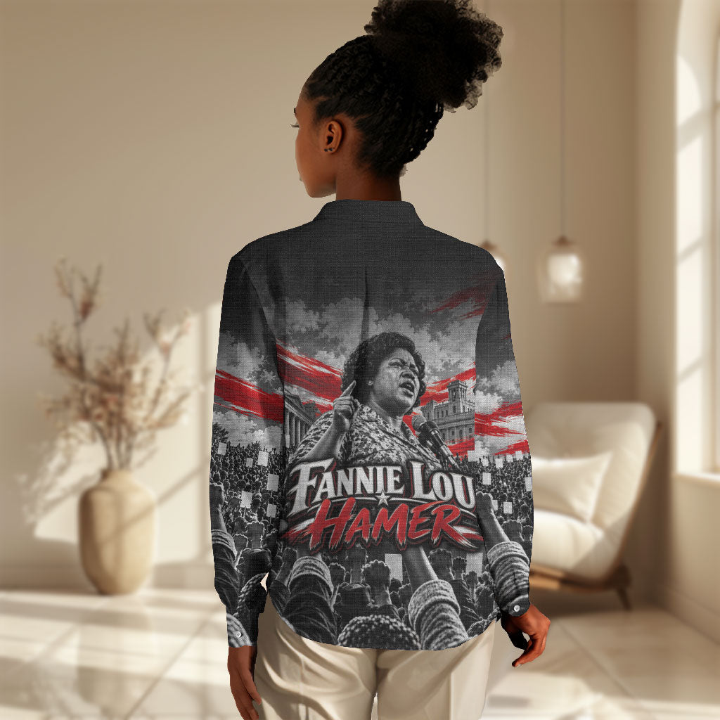 Fannie Lou Hamer Civil Rights Women Casual Shirt Voting Rights Activist Tribute Art