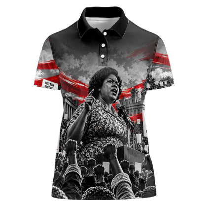 Fannie Lou Hamer Civil Rights Women Polo Shirt Voting Rights Activist Tribute Art